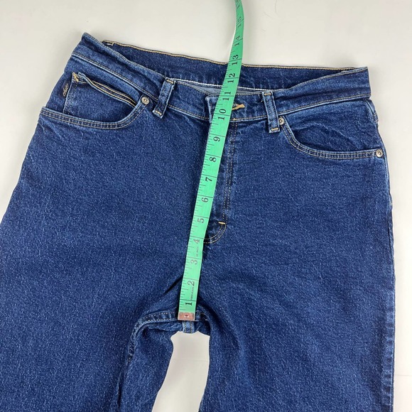 CHIC Women's Blue High Rise Medium Wash Denim Mom Straight Leg Jeans - Picture 11 of 14